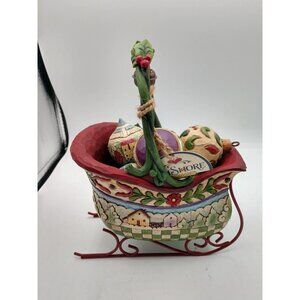 Jim Shore Heartwood Creek Festive Sleigh With Ornaments & Arch 2007 4009195